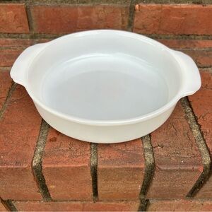 Vintage FIRE KING 8 inch Milk White Casserole Dish